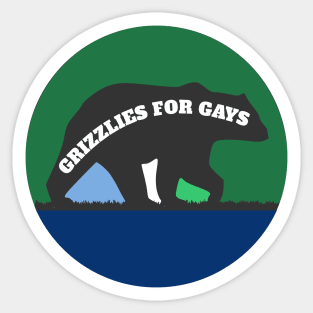 Grizzlies For Gays Sticker